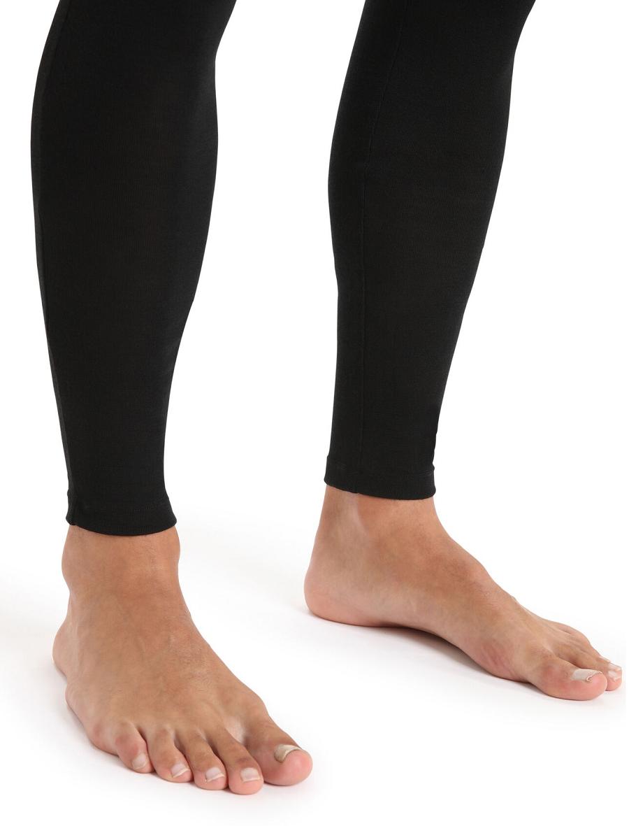 Black Men's Icebreaker Merino 175 Everyday Thermal Leggings | USA 1139XYUF